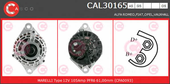 Casco CAL30165AS Генератор CAL30165AS: Отличная цена - Купить в Польше на 2407.PL!