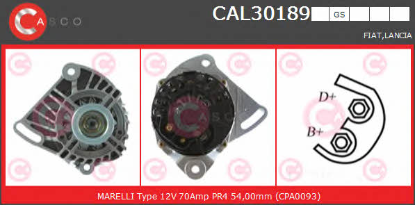 Casco CAL30189GS Alternator CAL30189GS: Buy near me in Poland at 2407.PL - Good price!