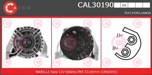 Casco CAL30190GS Alternator CAL30190GS: Buy near me in Poland at 2407.PL - Good price!