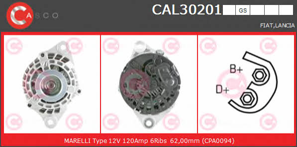 Casco CAL30201GS Alternator CAL30201GS: Dobra cena w Polsce na 2407.PL - Kup Teraz!