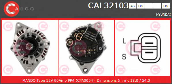 Casco CAL32103OS Alternator CAL32103OS: Buy near me in Poland at 2407.PL - Good price!