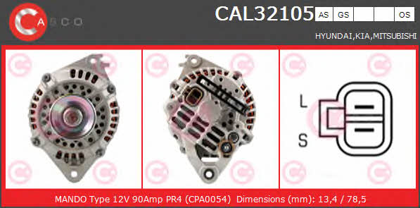 Casco CAL32105GS Alternator CAL32105GS: Dobra cena w Polsce na 2407.PL - Kup Teraz!