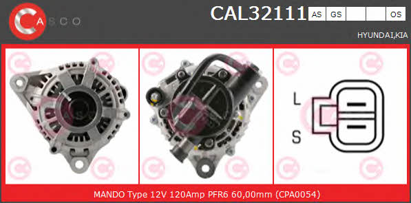 Casco CAL32111GS Alternator CAL32111GS: Buy near me in Poland at 2407.PL - Good price!