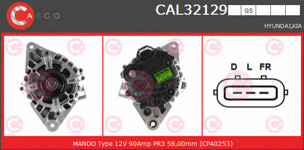 Casco CAL32129GS Alternator CAL32129GS: Dobra cena w Polsce na 2407.PL - Kup Teraz!