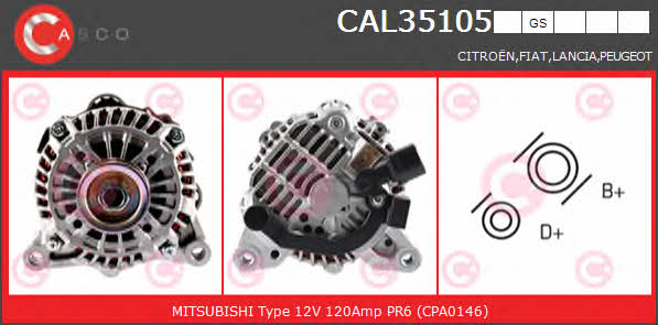 Casco CAL35105GS Alternator CAL35105GS: Dobra cena w Polsce na 2407.PL - Kup Teraz!