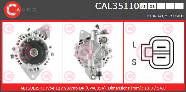 Casco CAL35110GS Alternator CAL35110GS: Buy near me in Poland at 2407.PL - Good price!