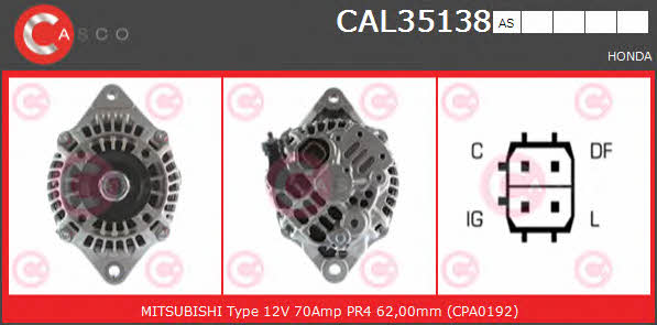 Casco CAL35138AS Alternator CAL35138AS: Buy near me in Poland at 2407.PL - Good price!