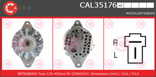 Casco CAL35176AS Alternator CAL35176AS: Buy near me in Poland at 2407.PL - Good price!