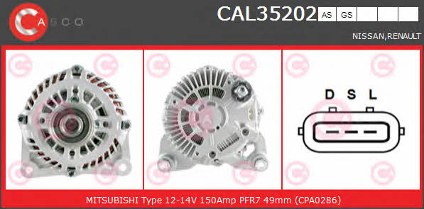 Casco CAL35202GS Alternator CAL35202GS: Buy near me in Poland at 2407.PL - Good price!