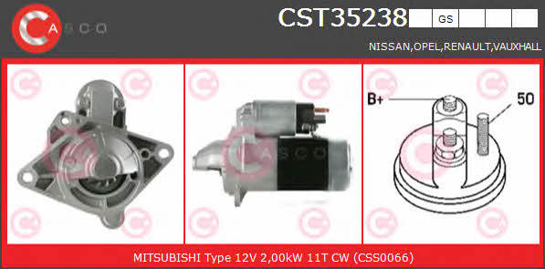 Casco CST35238GS Стартер CST35238GS: Отличная цена - Купить в Польше на 2407.PL!