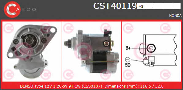 Casco CST40119AS Стартер CST40119AS: Купить в Польше - Отличная цена на 2407.PL!