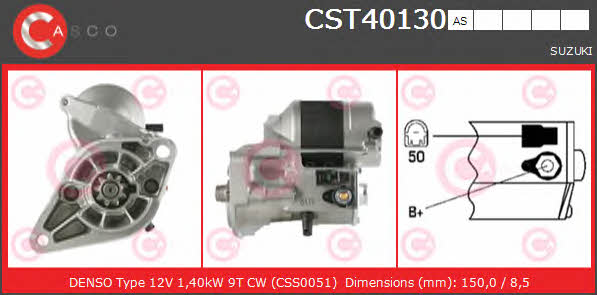 Casco CST40130AS Стартер CST40130AS: Отличная цена - Купить в Польше на 2407.PL!