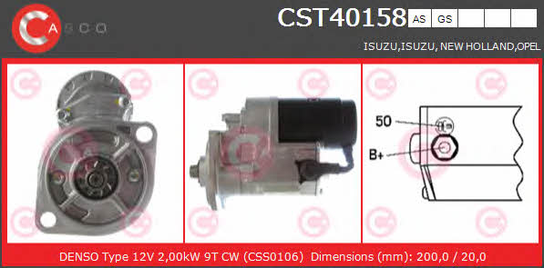 Casco CST40158AS Starter CST40158AS: Buy near me in Poland at 2407.PL - Good price!