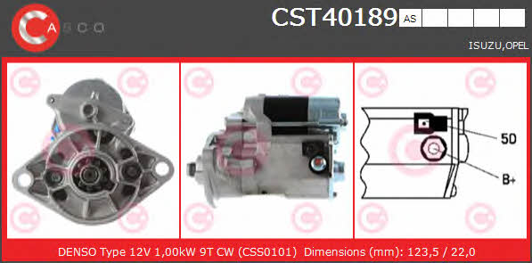 Casco CST40189AS Starter CST40189AS: Buy near me in Poland at 2407.PL - Good price!