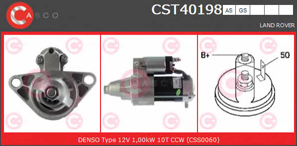 Casco CST40198AS Starter CST40198AS: Buy near me in Poland at 2407.PL - Good price!