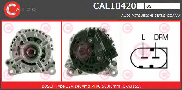 Casco CAL10420GS Alternator CAL10420GS: Buy near me in Poland at 2407.PL - Good price!