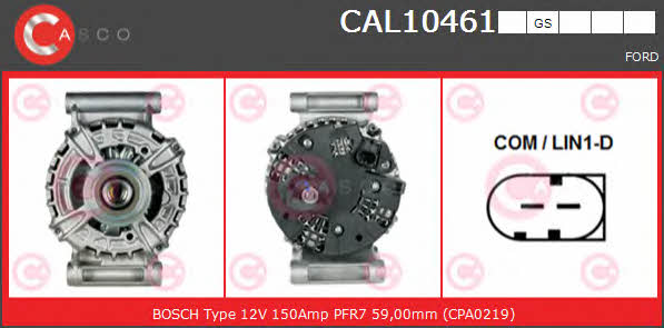 Casco CAL10461GS Alternator CAL10461GS: Buy near me in Poland at 2407.PL - Good price!