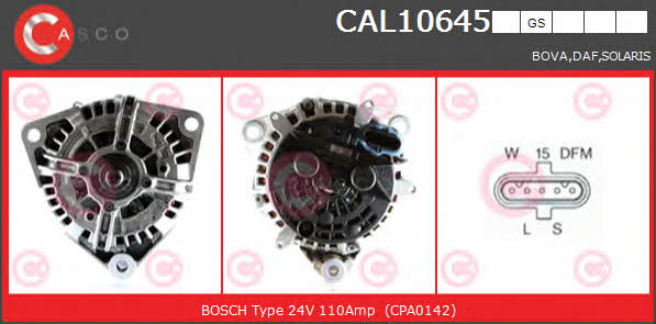 Casco CAL10645GS Alternator CAL10645GS: Buy near me in Poland at 2407.PL - Good price!