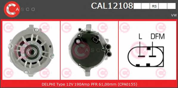 Casco CAL12108RS Alternator CAL12108RS: Buy near me at 2407.PL in Poland at an Affordable price!