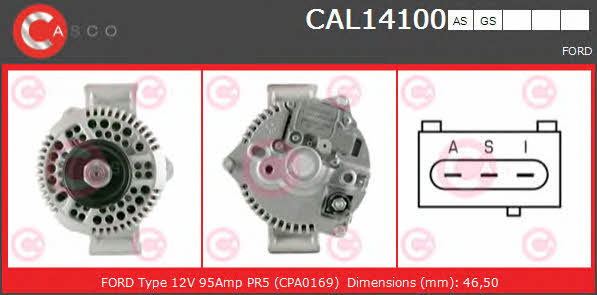 Casco CAL14100AS Alternator CAL14100AS: Buy near me in Poland at 2407.PL - Good price!