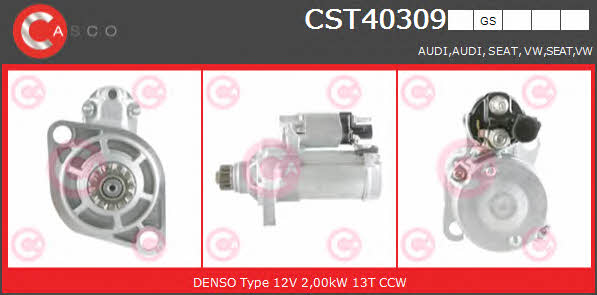 Casco CST40309GS Стартер CST40309GS: Отличная цена - Купить в Польше на 2407.PL!