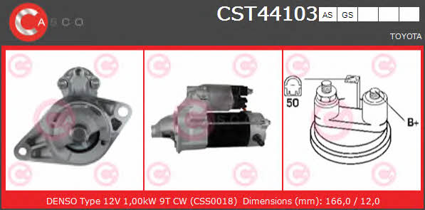 Casco CST44103GS Стартер CST44103GS: Отличная цена - Купить в Польше на 2407.PL!