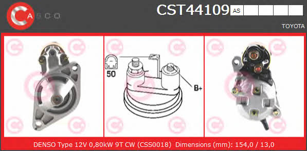 Casco CST44109AS Стартер CST44109AS: Отличная цена - Купить в Польше на 2407.PL!