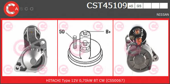 Casco CST45109AS Стартер CST45109AS: Отличная цена - Купить в Польше на 2407.PL!