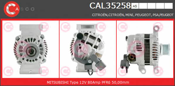 Casco CAL35258AS Alternator CAL35258AS: Buy near me in Poland at 2407.PL - Good price!