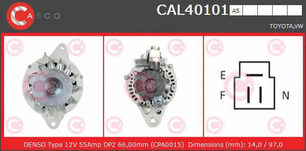 Casco CAL40101AS Alternator CAL40101AS: Buy near me at 2407.PL in Poland at an Affordable price!