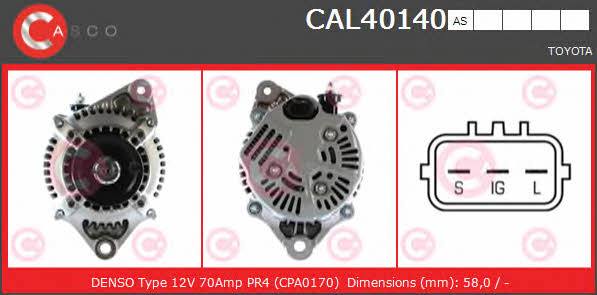 Casco CAL40140AS Alternator CAL40140AS: Buy near me in Poland at 2407.PL - Good price!