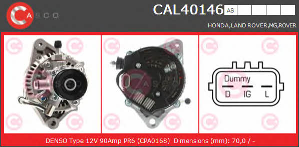 Casco CAL40146AS Alternator CAL40146AS: Buy near me in Poland at 2407.PL - Good price!