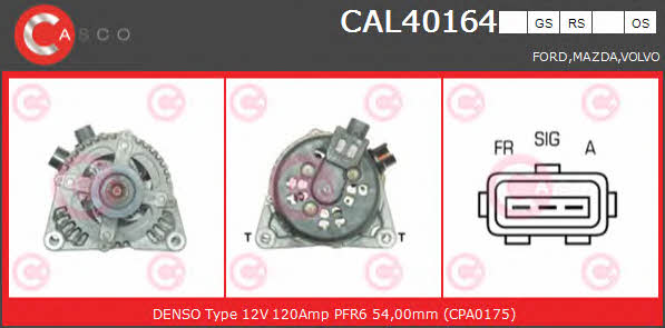 Casco CAL40164RS Alternator CAL40164RS: Buy near me in Poland at 2407.PL - Good price!