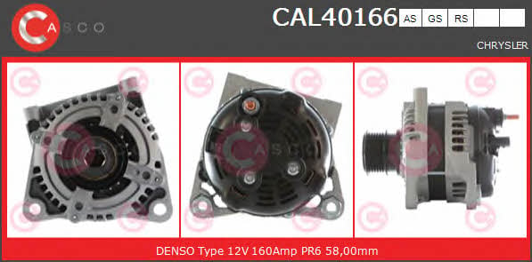 Casco CAL40166AS Alternator CAL40166AS: Dobra cena w Polsce na 2407.PL - Kup Teraz!