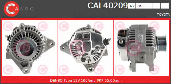 Casco CAL40209AS Alternator CAL40209AS: Buy near me at 2407.PL in Poland at an Affordable price!