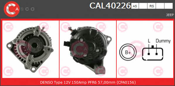 Casco CAL40226AS Alternator CAL40226AS: Buy near me in Poland at 2407.PL - Good price!