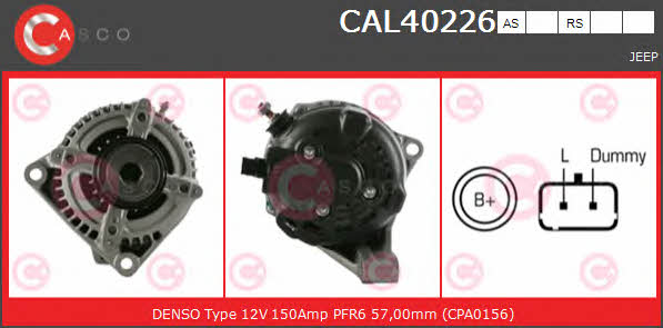Casco CAL40226RS Alternator CAL40226RS: Buy near me in Poland at 2407.PL - Good price!