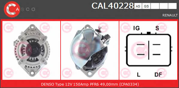 Casco CAL40228AS Alternator CAL40228AS: Buy near me in Poland at 2407.PL - Good price!