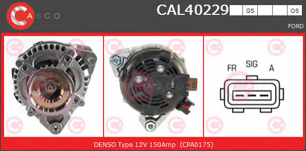 Casco CAL40229GS Alternator CAL40229GS: Buy near me in Poland at 2407.PL - Good price!