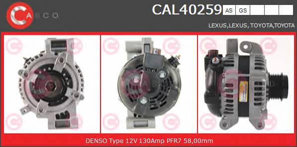 Casco CAL40259AS Alternator CAL40259AS: Buy near me at 2407.PL in Poland at an Affordable price!