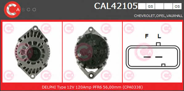 Casco CAL42105GS Alternator CAL42105GS: Buy near me in Poland at 2407.PL - Good price!