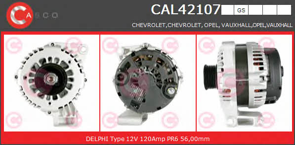 Casco CAL42107GS Alternator CAL42107GS: Buy near me in Poland at 2407.PL - Good price!