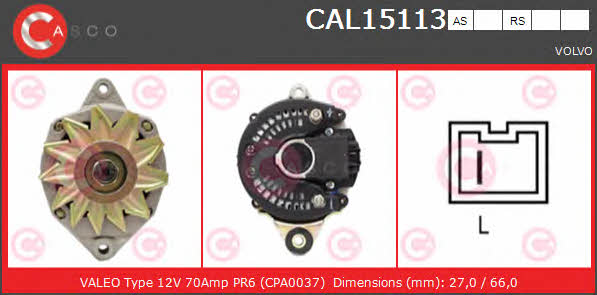Casco CAL15113AS Generator CAL15113AS: Kaufen Sie zu einem guten Preis in Polen bei 2407.PL!