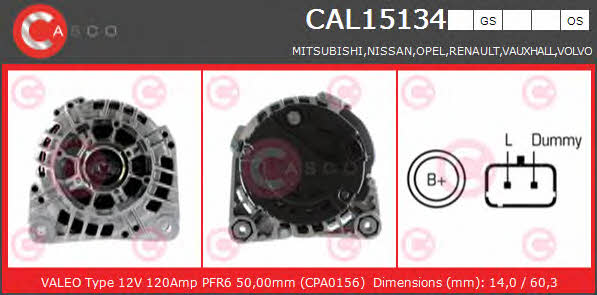 Casco CAL15134GS Alternator CAL15134GS: Buy near me in Poland at 2407.PL - Good price!