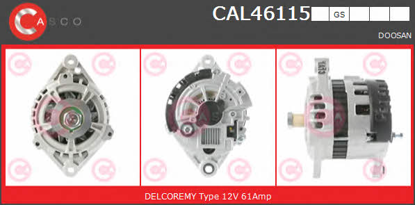 Casco CAL46115GS Alternator CAL46115GS: Buy near me in Poland at 2407.PL - Good price!