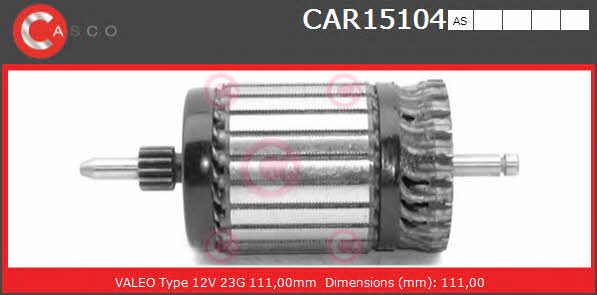 Casco CAR15104AS Armature, starter CAR15104AS: Buy near me at 2407.PL in Poland at an Affordable price!