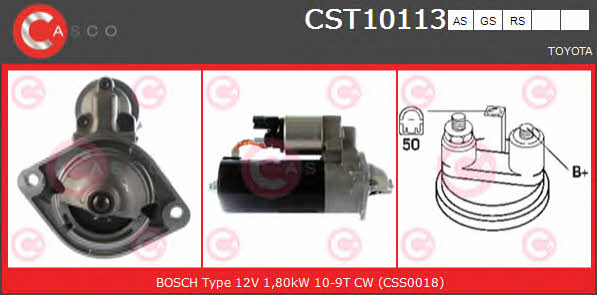 Casco CST10113AS Стартер CST10113AS: Отличная цена - Купить в Польше на 2407.PL!