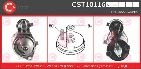 Casco CST10116AS Стартер CST10116AS: Отличная цена - Купить в Польше на 2407.PL!