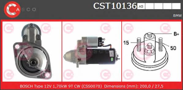 Casco CST10136AS Starter CST10136AS: Buy near me in Poland at 2407.PL - Good price!