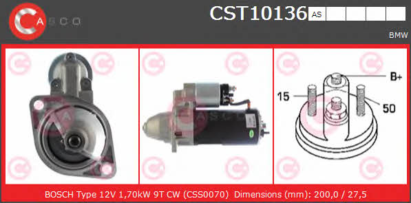 Casco CST10136AS Rozrusznik CST10136AS: Dobra cena w Polsce na 2407.PL - Kup Teraz!